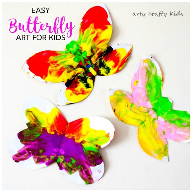 Easy Butterfly Kids Art - Arty Crafty Kids